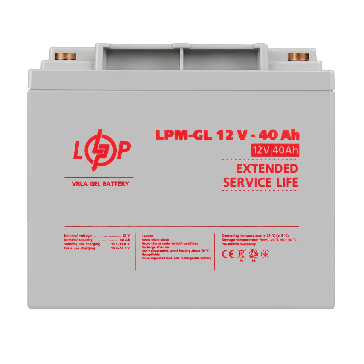 ���������� ������� LPM-GL 12V - 40 Ah