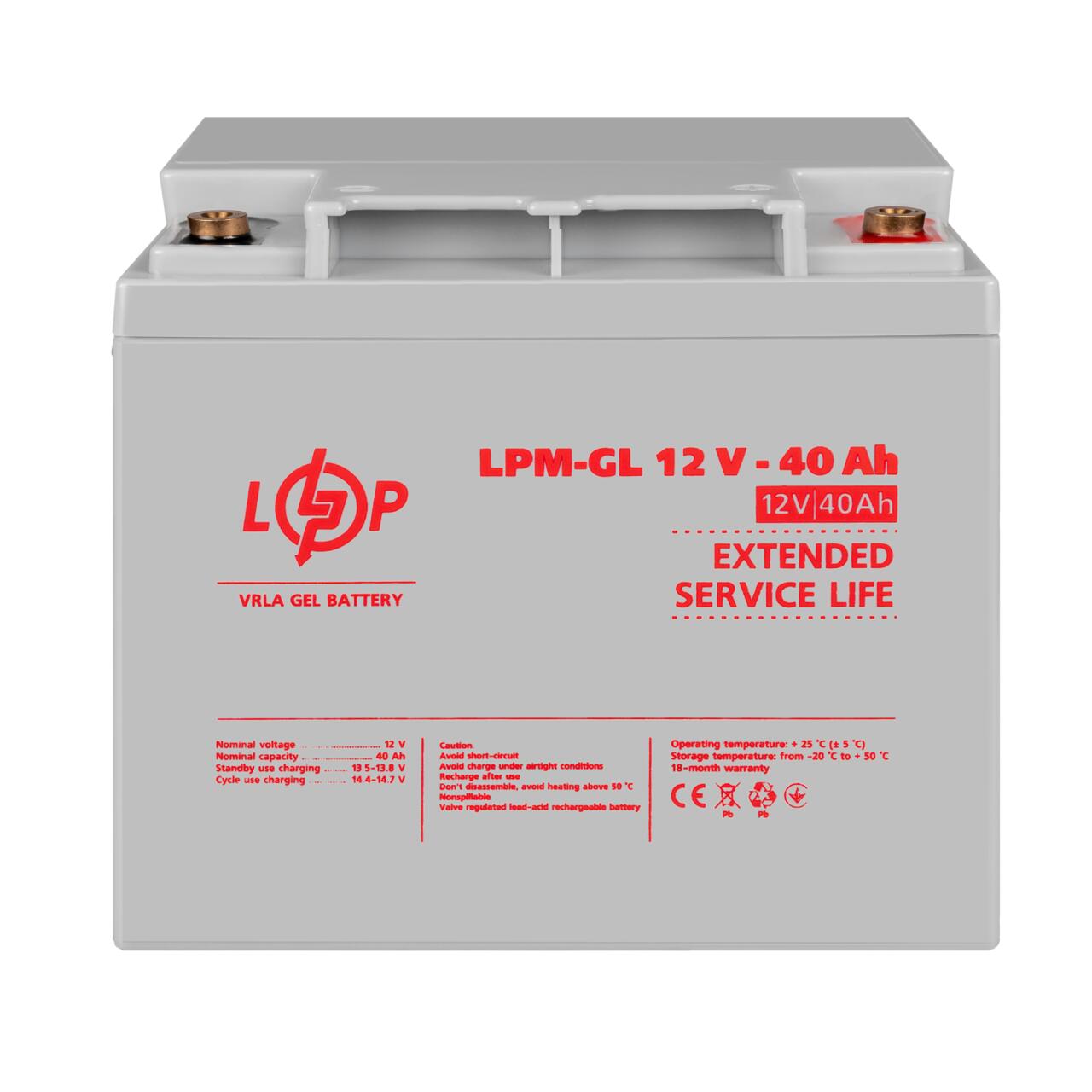 ���������� ������� LPM-GL 12V - 40 Ah
