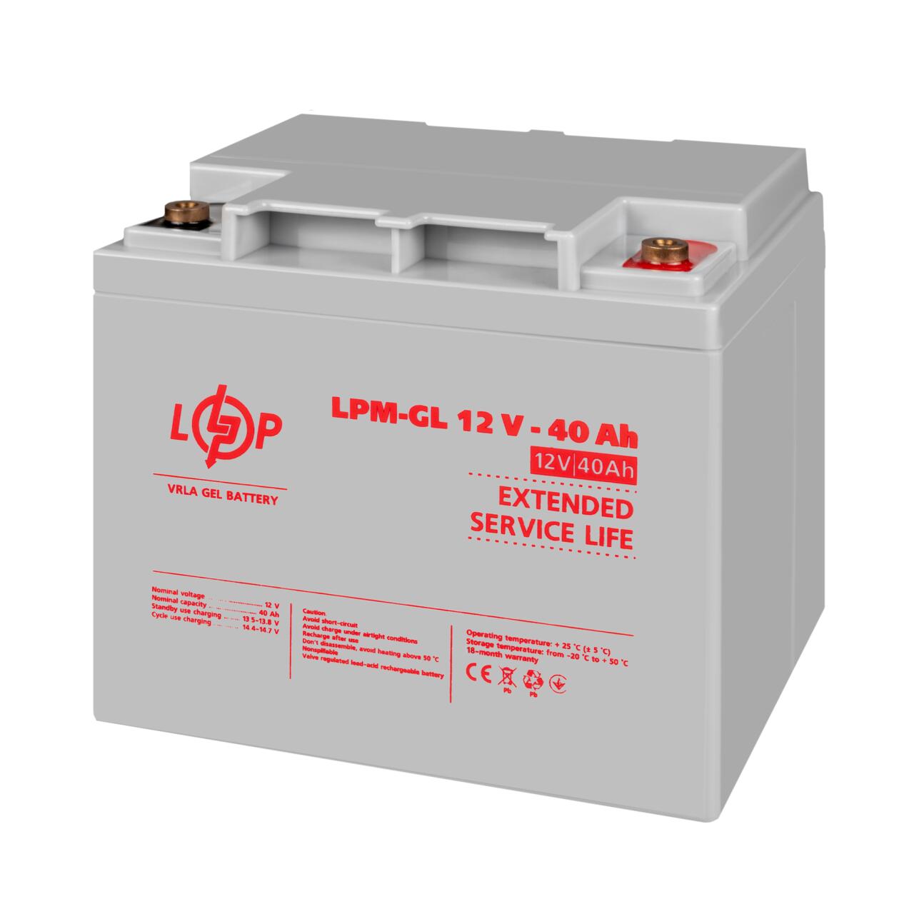 ���������� ������� LPM-GL 12V - 40 Ah