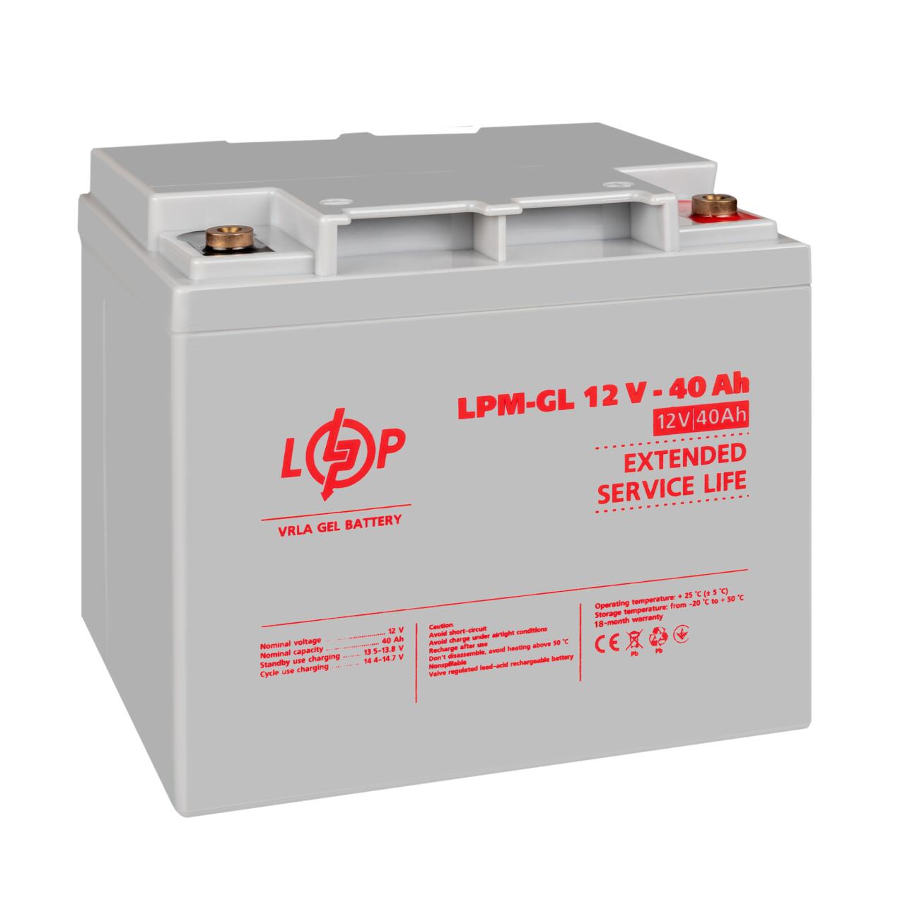 ���������� ������� LPM-GL 12V - 40 Ah