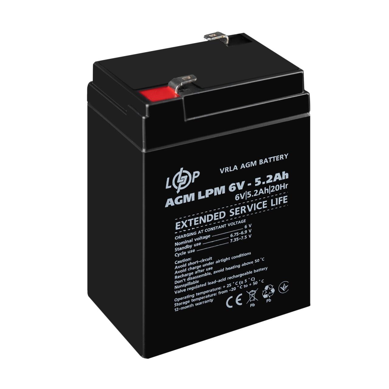 ���������� AGM LPM 6V - 5.2 Ah