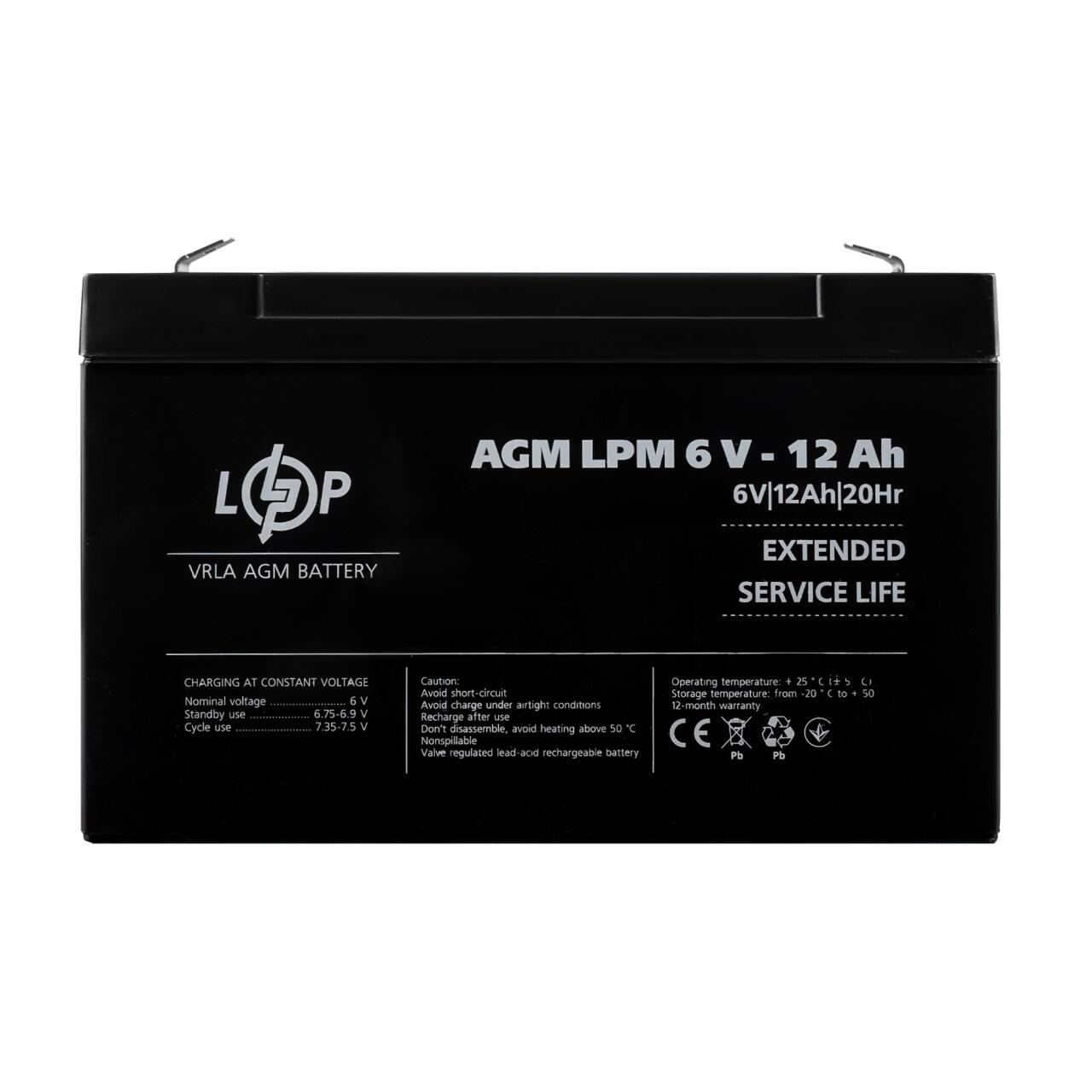 ���������� AGM LPM 6V - 12 Ah
