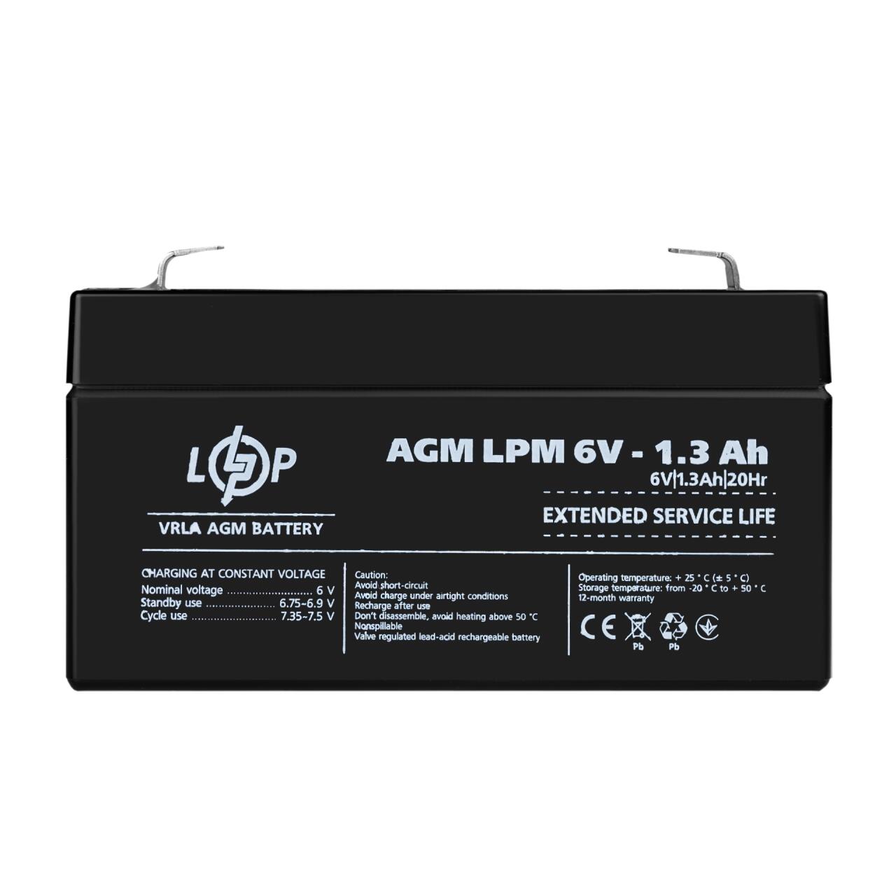 ���������� AGM LPM 6V - 1.3 Ah ������ 10.2024