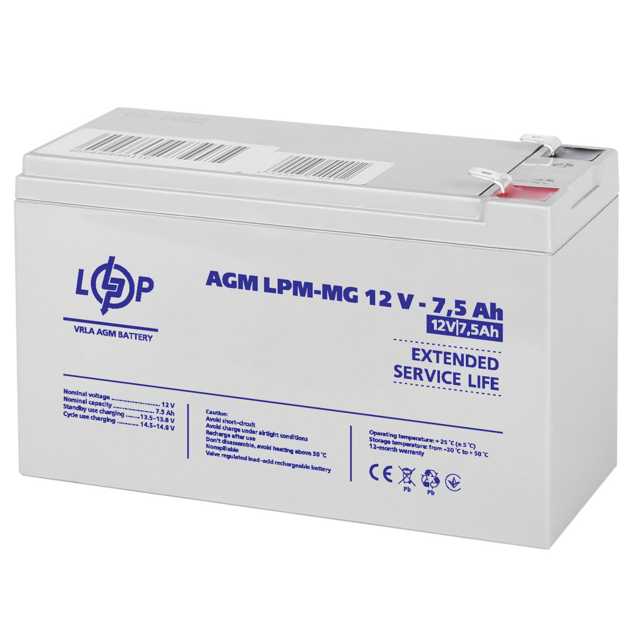 ���������� ������������� LPM-MG 12V - 7.5 Ah