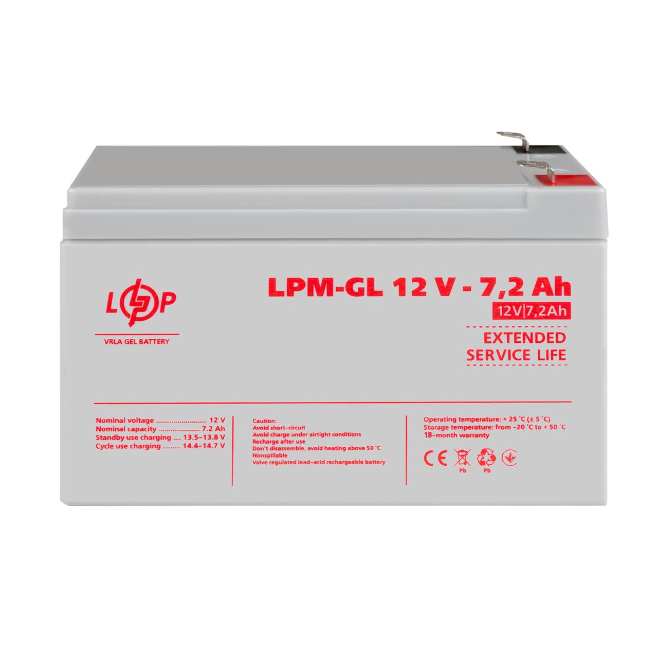 ���������� ������� LPM-GL 12V - 7.2 Ah