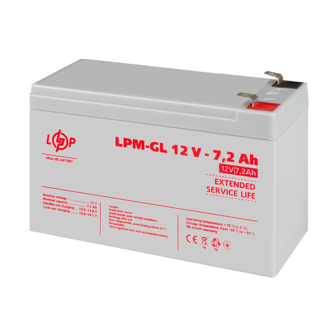���������� ������� LPM-GL 12V - 7.2 Ah