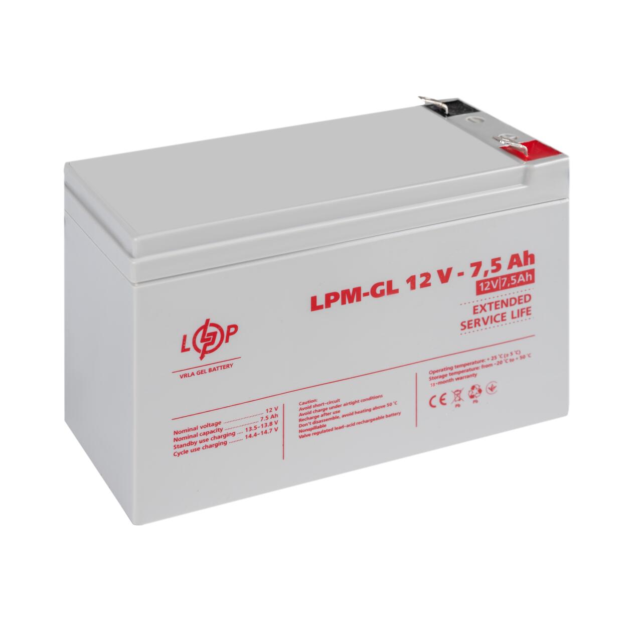 ���������� ������� LPM-GL 12V - 7.5 Ah